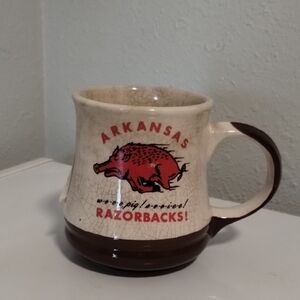 Arkansas Razorbacks Ceramic Mug - Brown and Cream